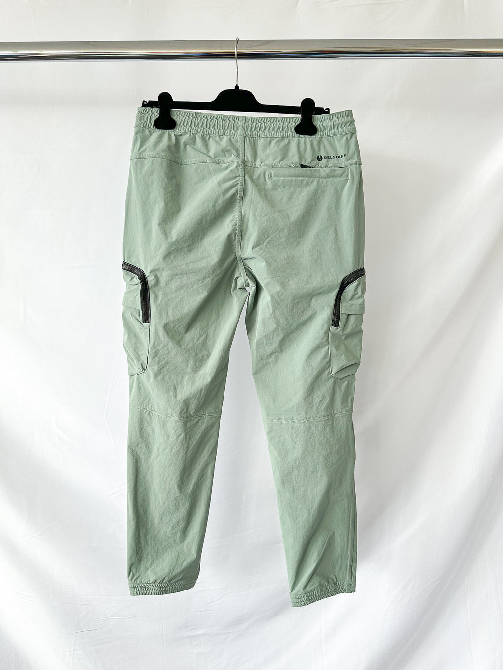 Belstaff Steel Green Slide Cargo Trousers