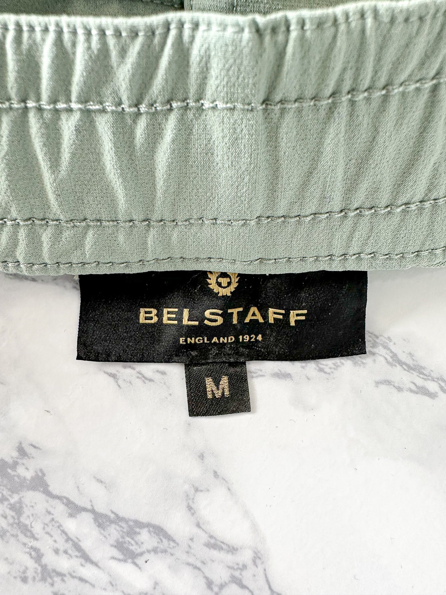 Belstaff Steel Green Slide Cargo Trousers