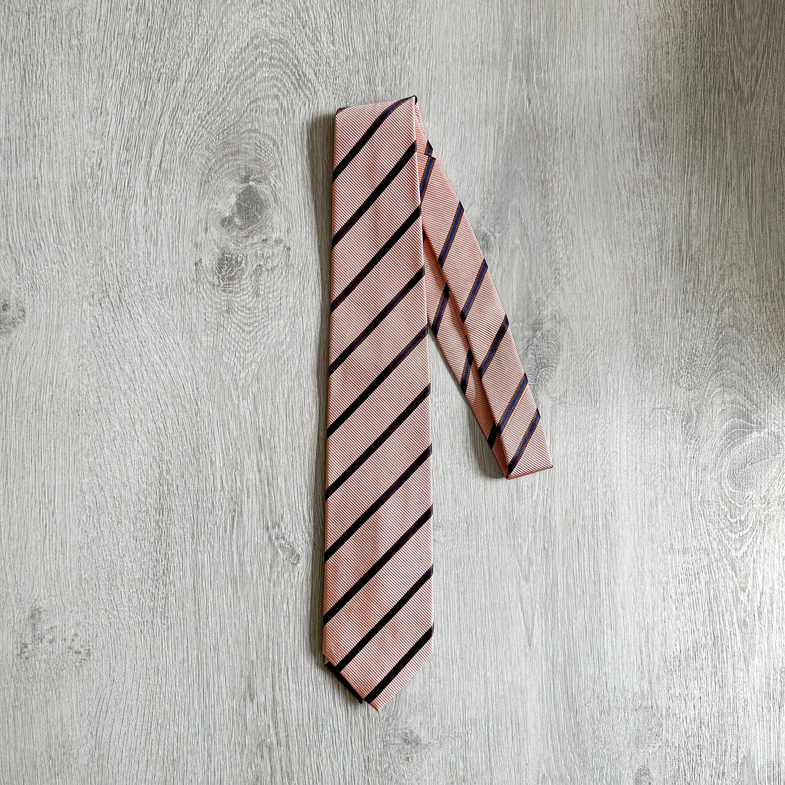 Drake's X Kingsman Pink Repp Silk Twill Tie - House Of Huntington