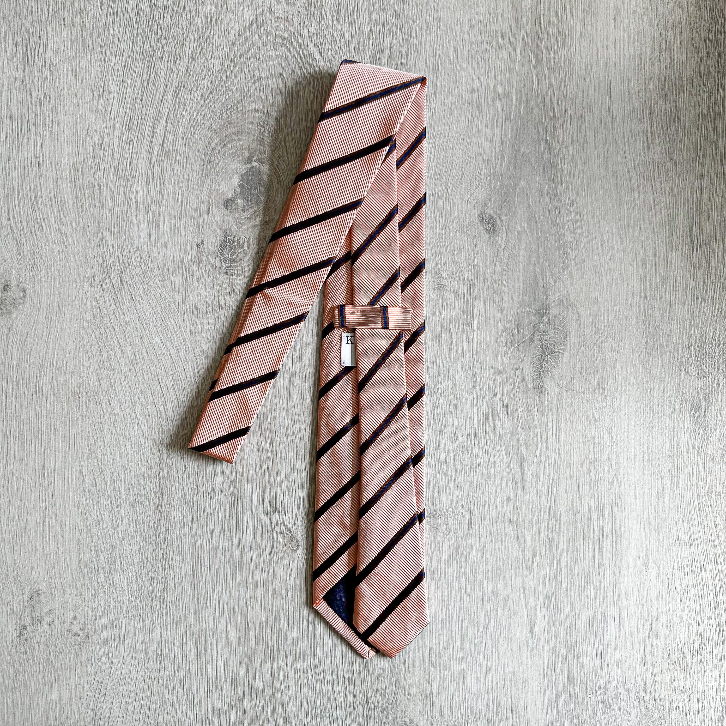 Drake's X Kingsman Pink Repp Silk Twill Tie - House Of Huntington