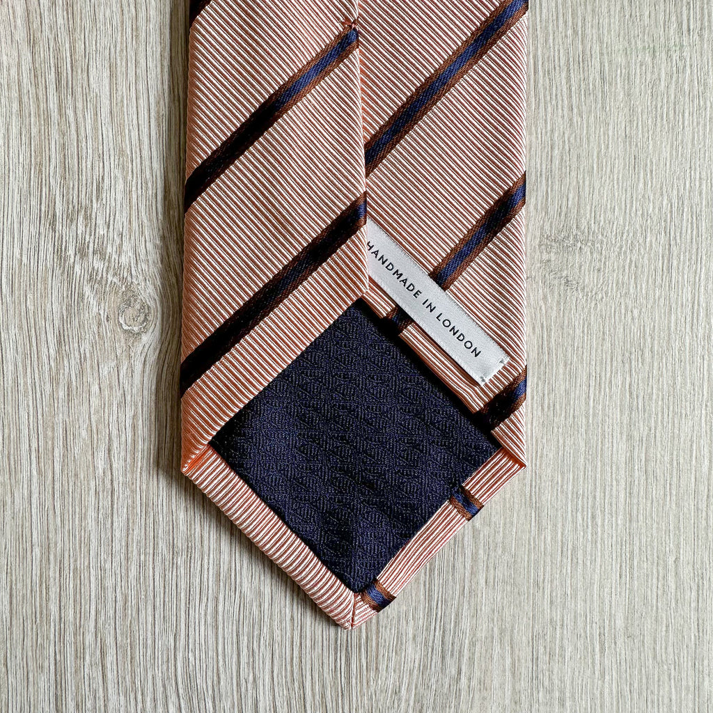 Drake's X Kingsman Pink Repp Silk Twill Tie - House Of Huntington