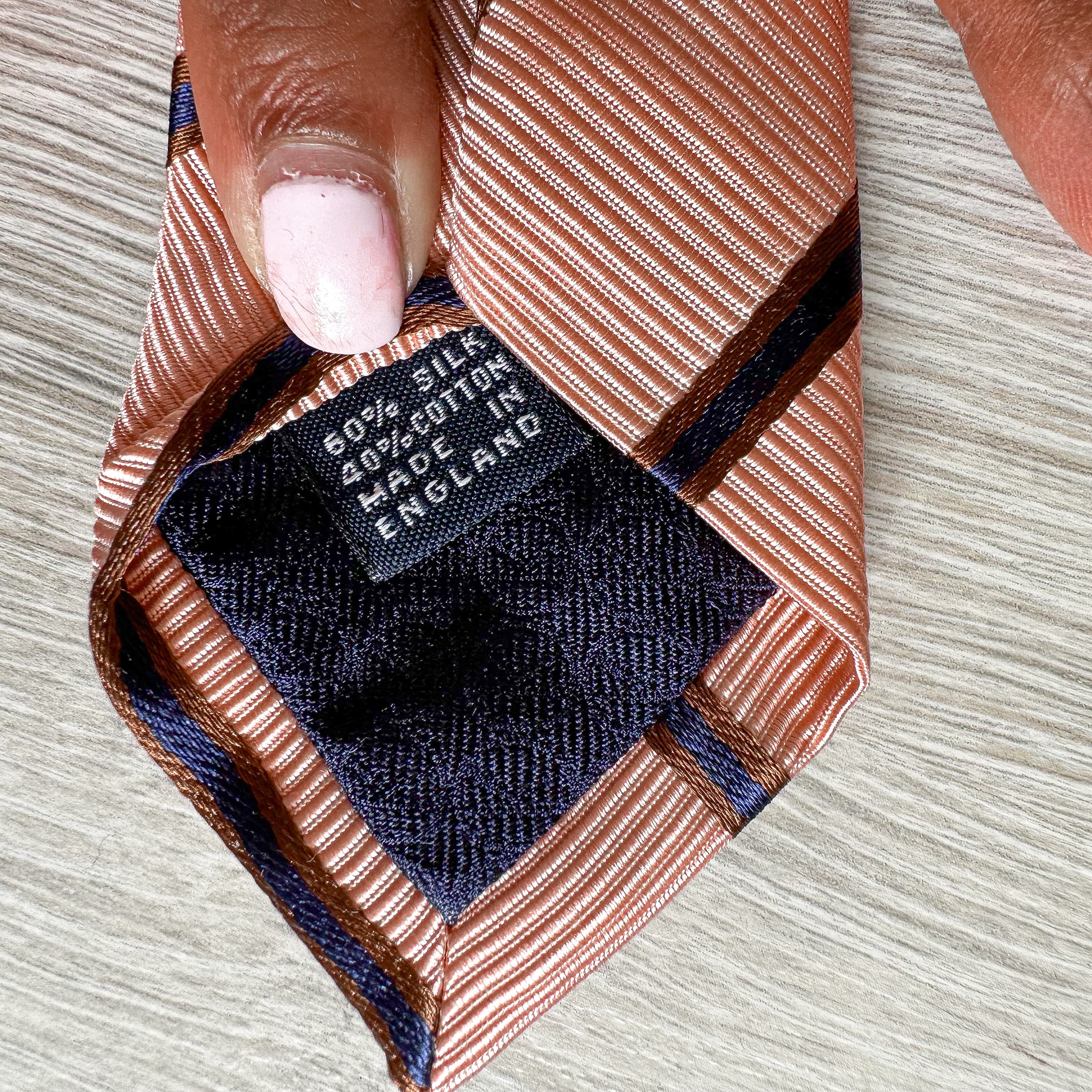 Drake's X Kingsman Pink Repp Silk Twill Tie - House Of Huntington