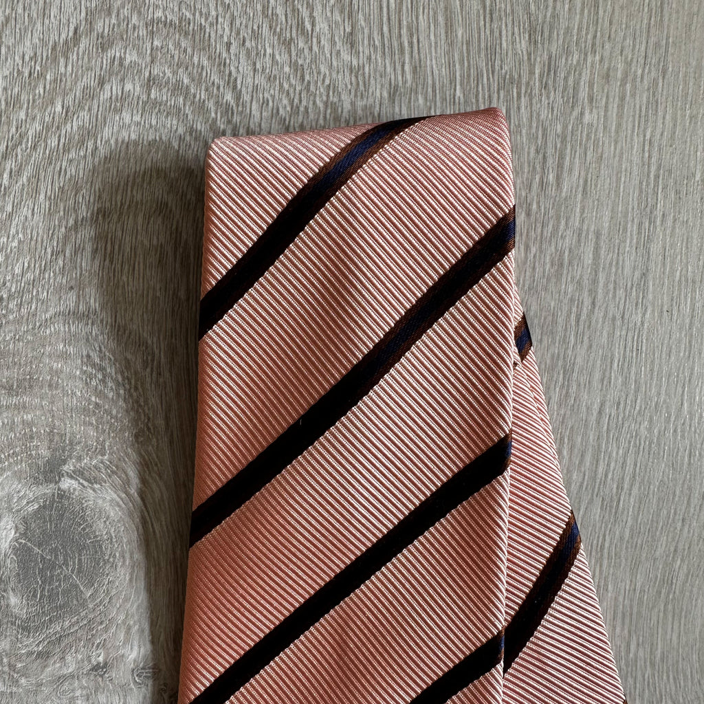 Drake's X Kingsman Pink Repp Silk Twill Tie - House Of Huntington