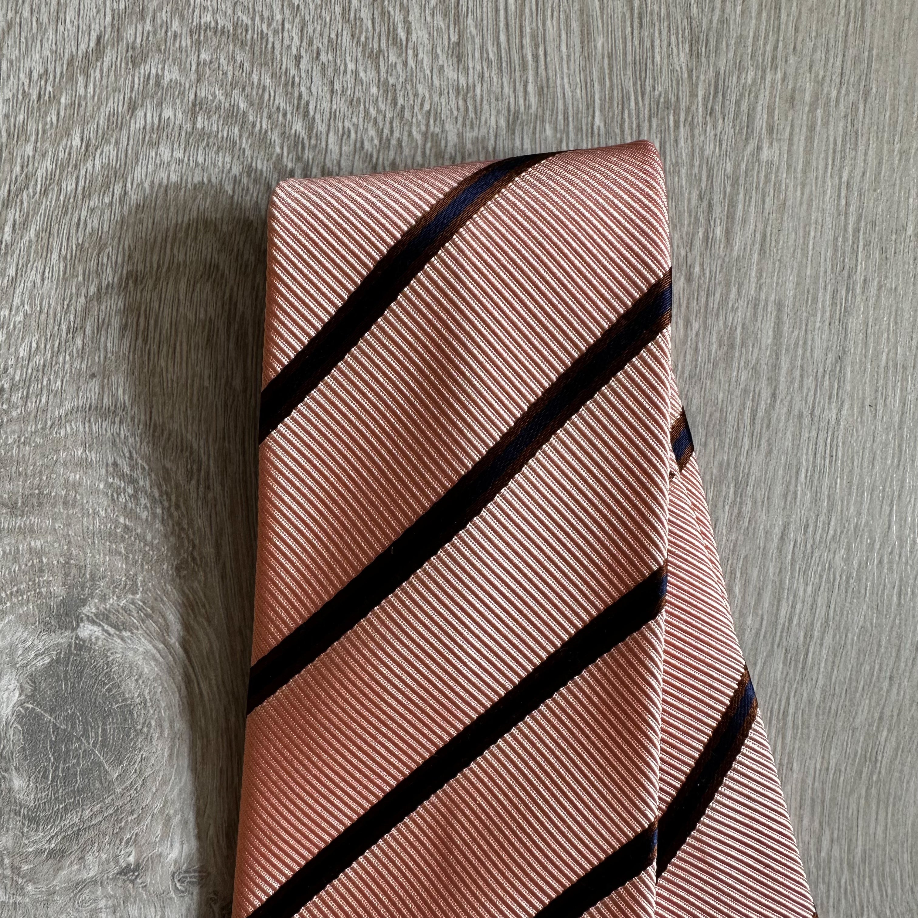Drake's X Kingsman Pink Repp Silk Twill Tie - House Of Huntington