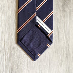 Drake's X Kingsman Eggsy Harry Navy Blue Pink Repp Tie - House Of Huntington