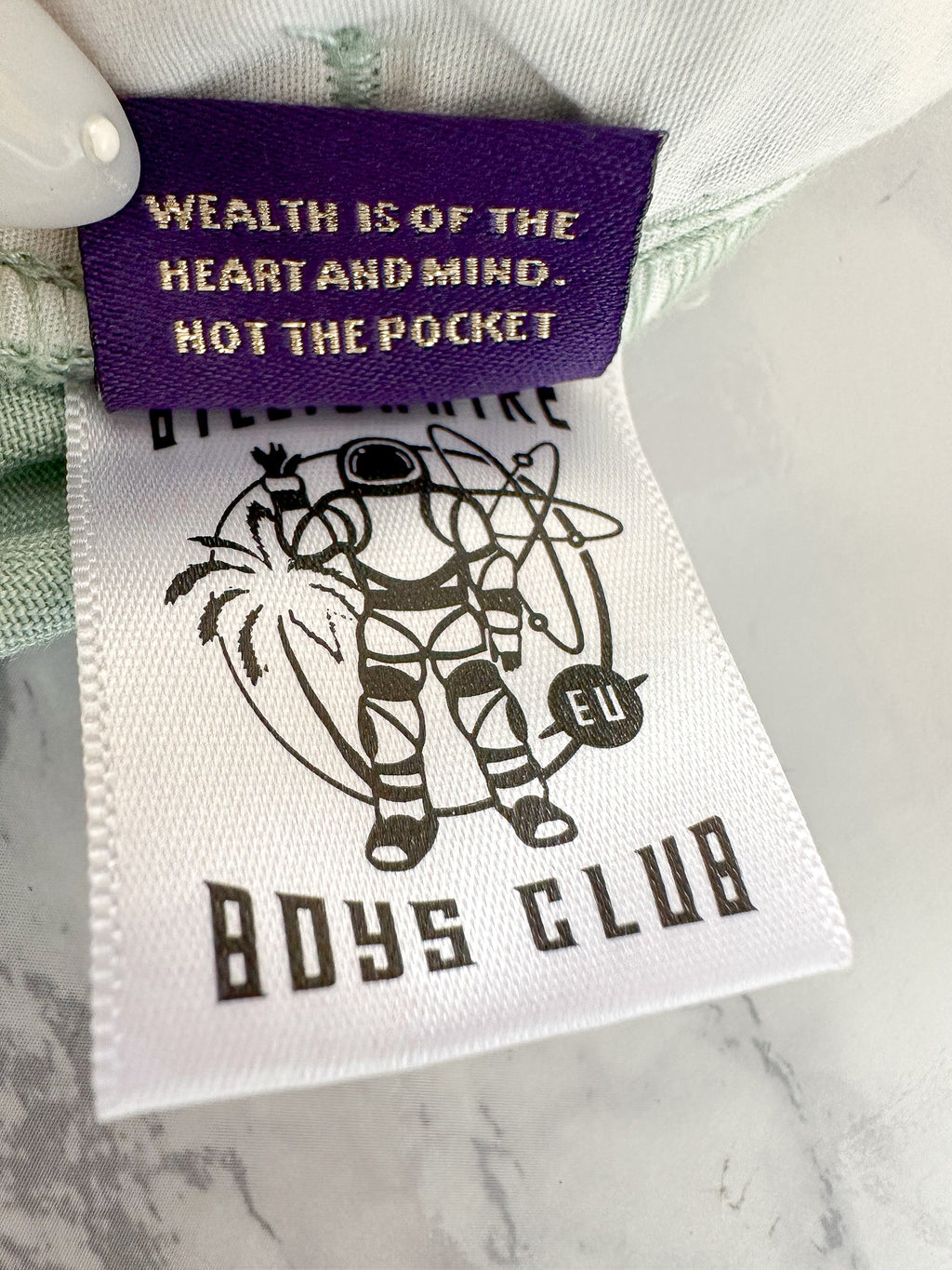 Billionaire Boys Club Mint Green Embroidered Logo Belted Shorts