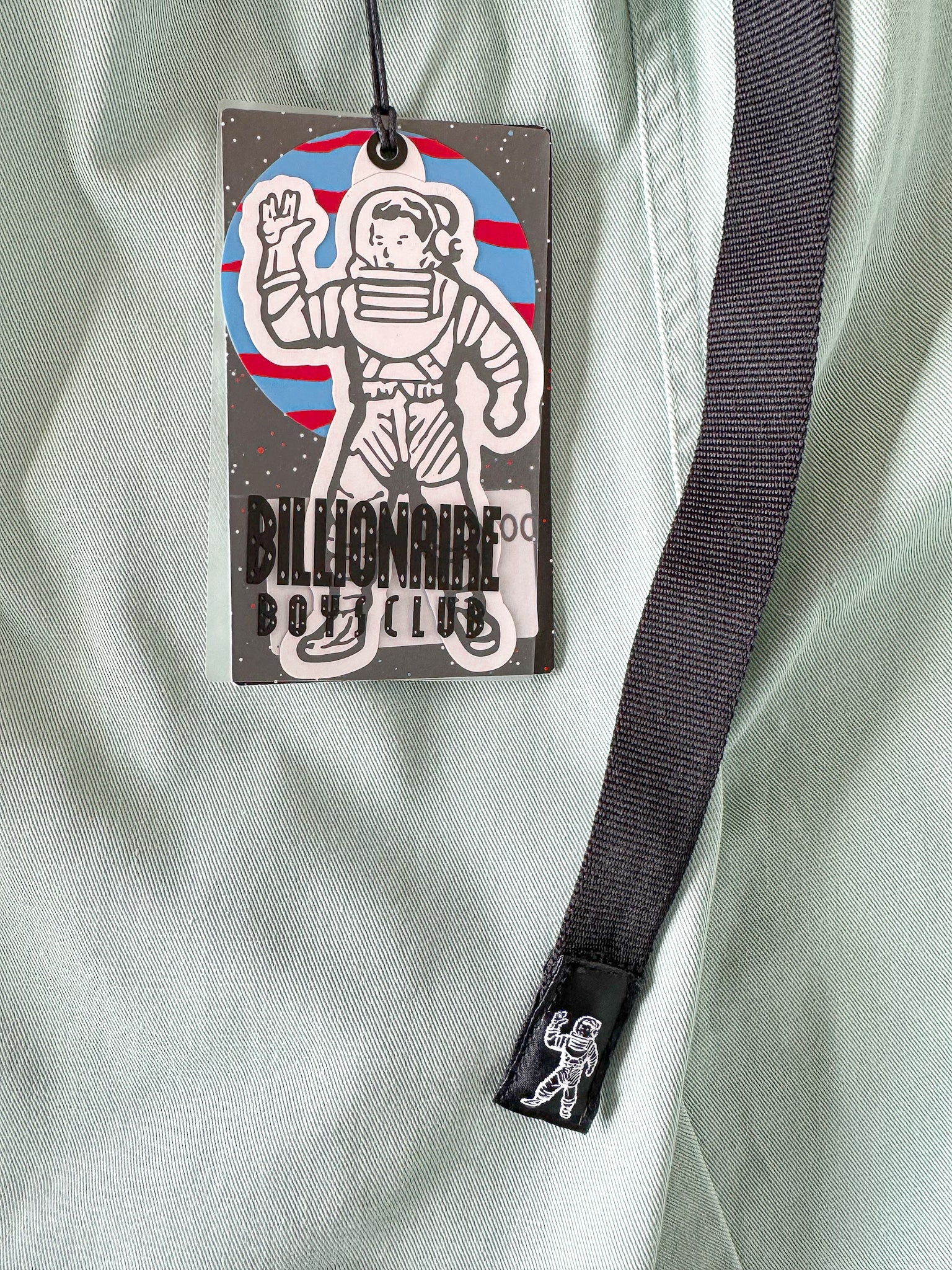 Billionaire Boys Club Mint Green Embroidered Logo Belted Shorts