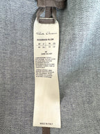 Rick Owens Metallic Coated Denim Bustier Strapless Party Mini Dress