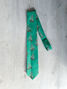 Drake's Green Water Ski Girls Pattern Tie - House Of Huntington