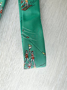 Drake's Green Water Ski Girls Pattern Tie - House Of Huntington