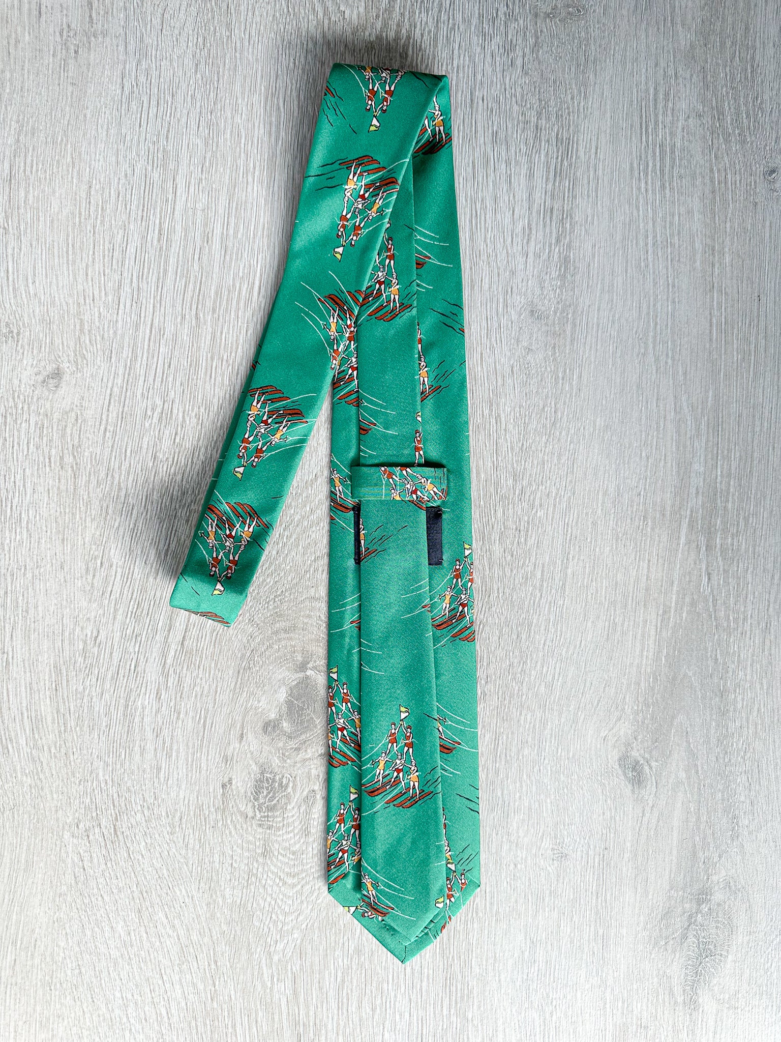 Drake's Green Water Ski Girls Pattern Tie - House Of Huntington