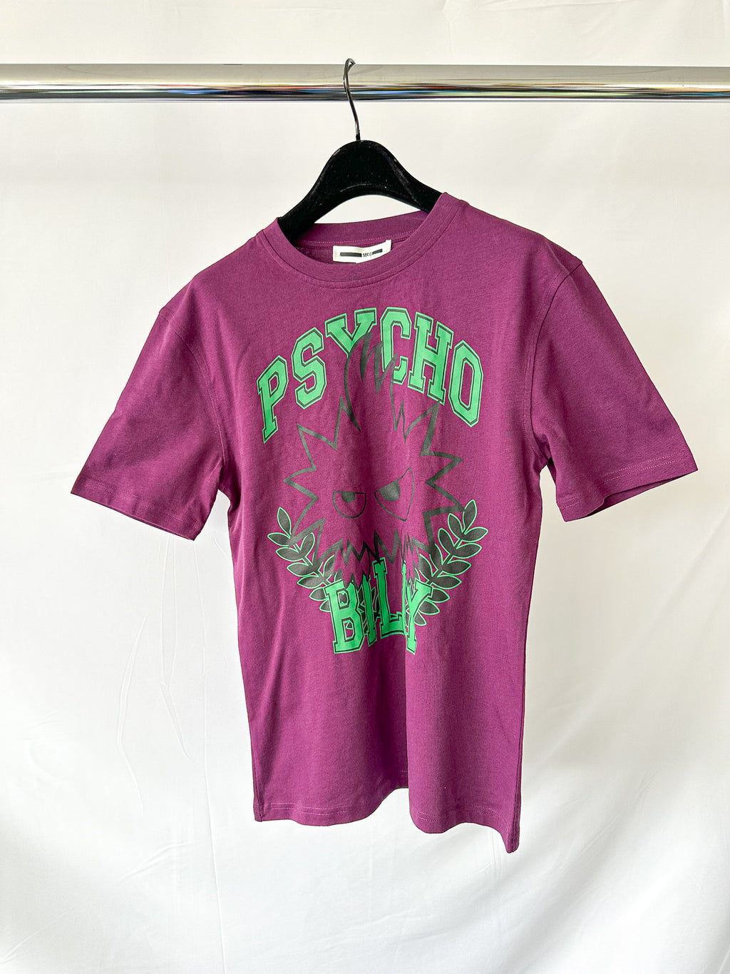 Alexander McQueen Purple Psychobilly Monster Print T-Shirt