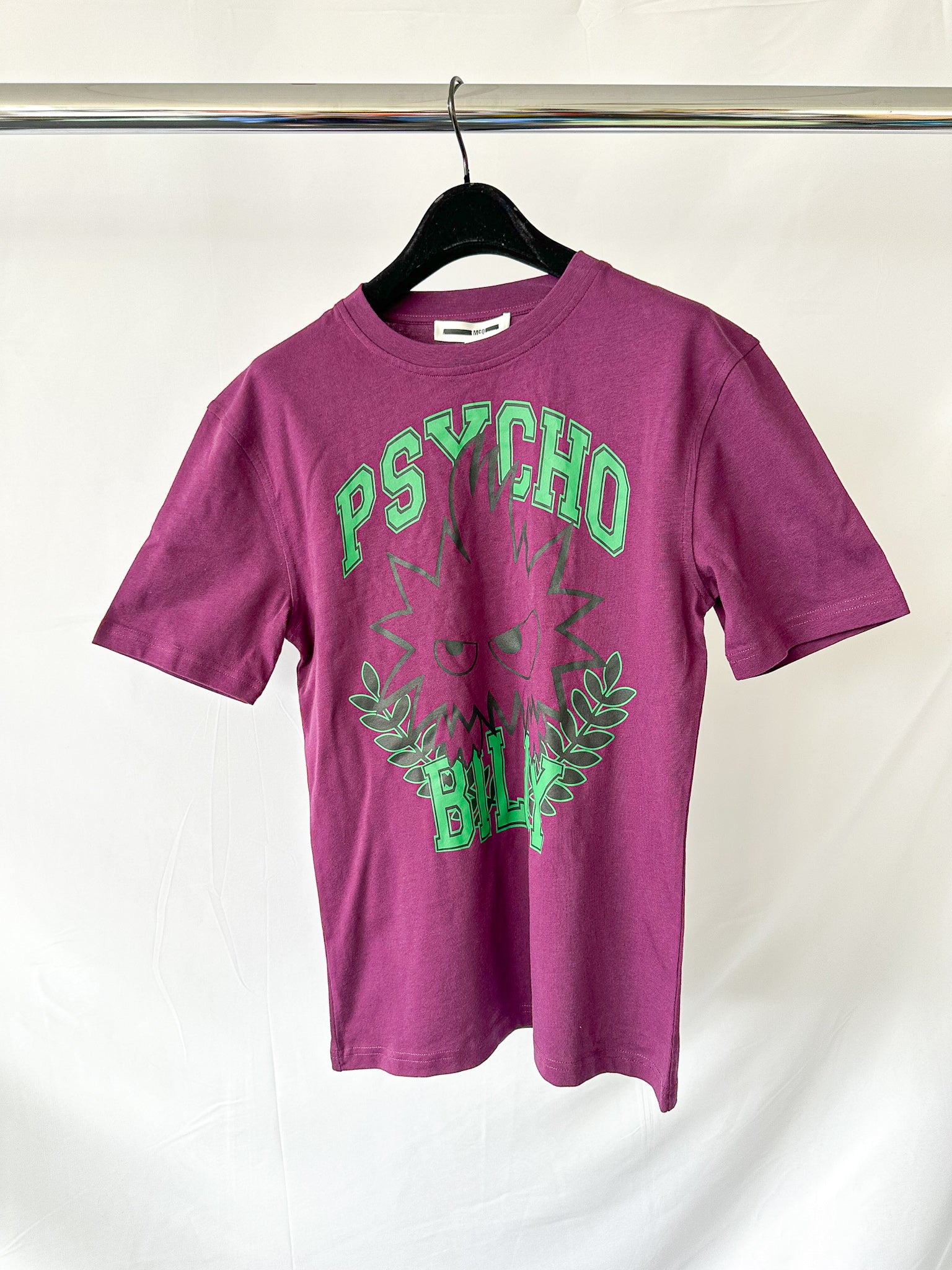 Alexander McQueen Purple Psychobilly Monster Print T-Shirt