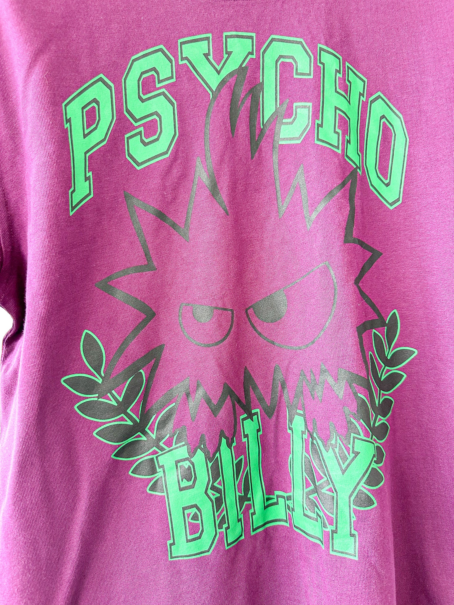 Alexander McQueen Purple Psychobilly Monster Print T-Shirt