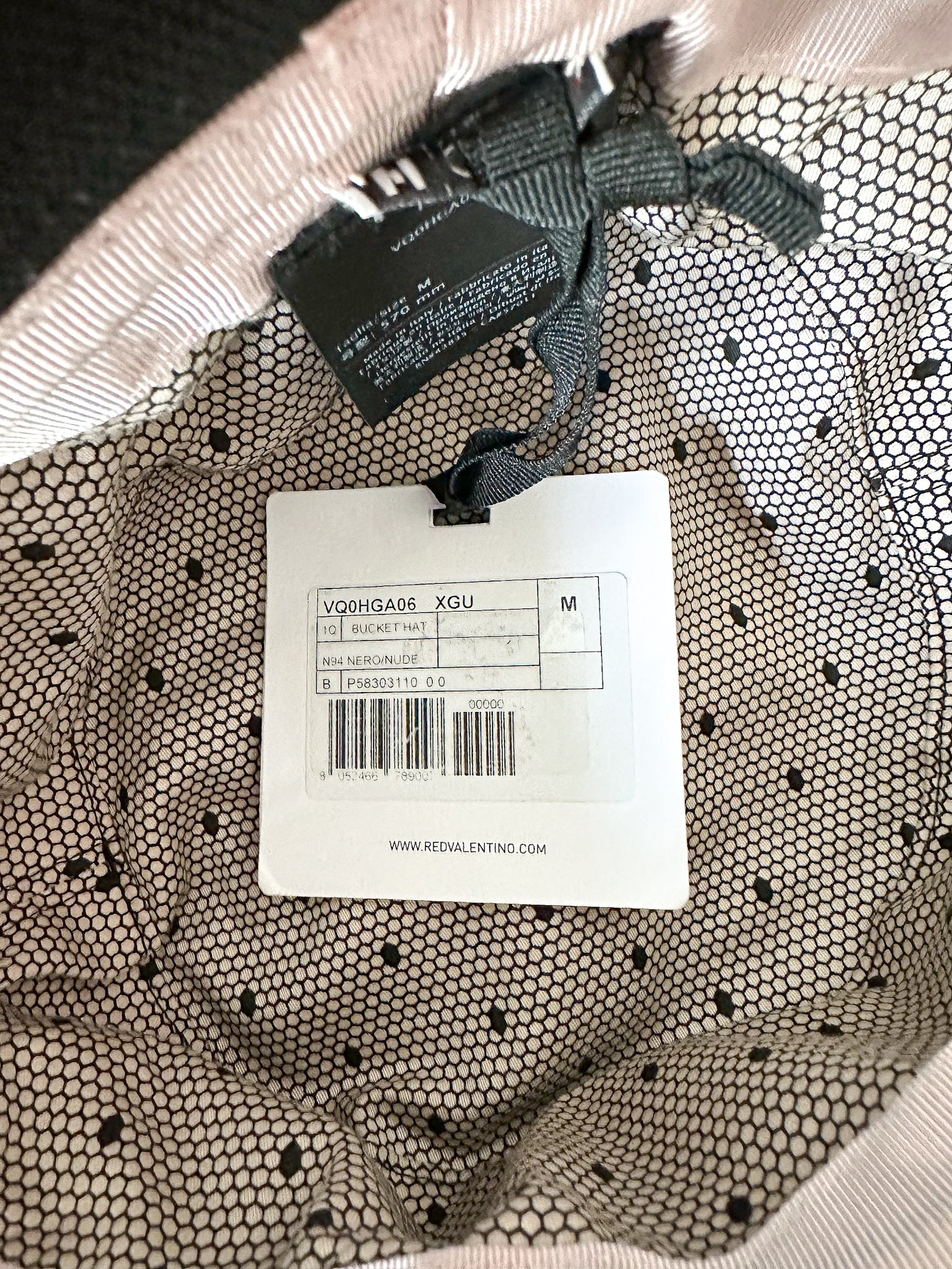 Valentino Black Love Heart Bucket Hat