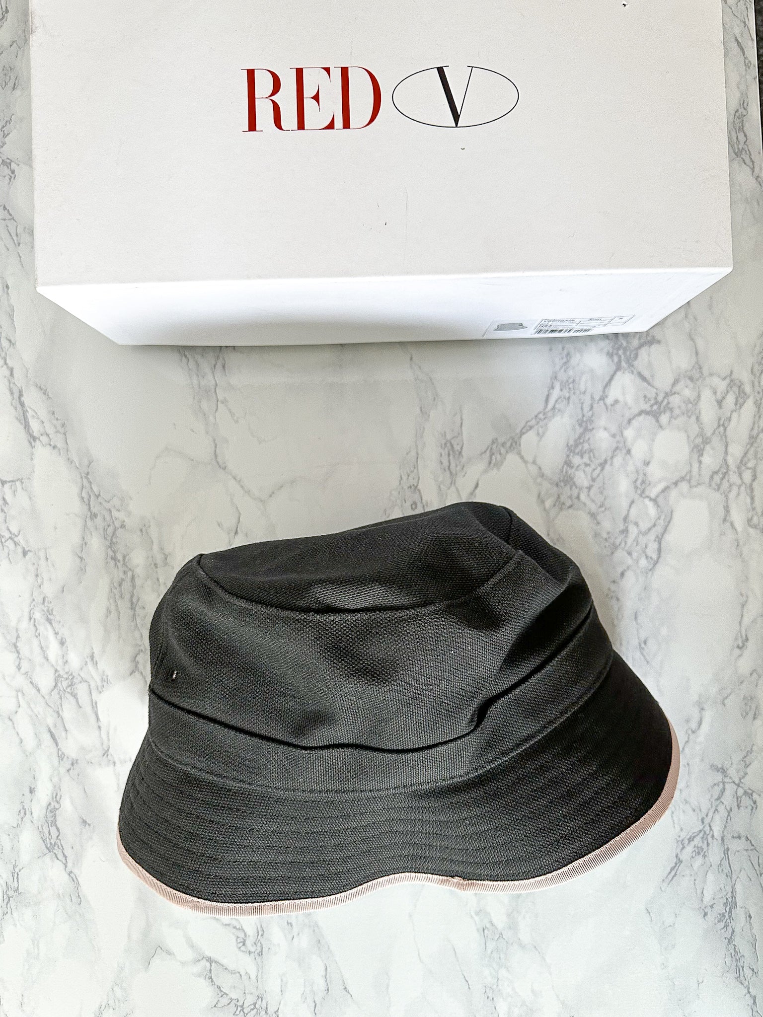 Valentino Black Love Heart Bucket Hat