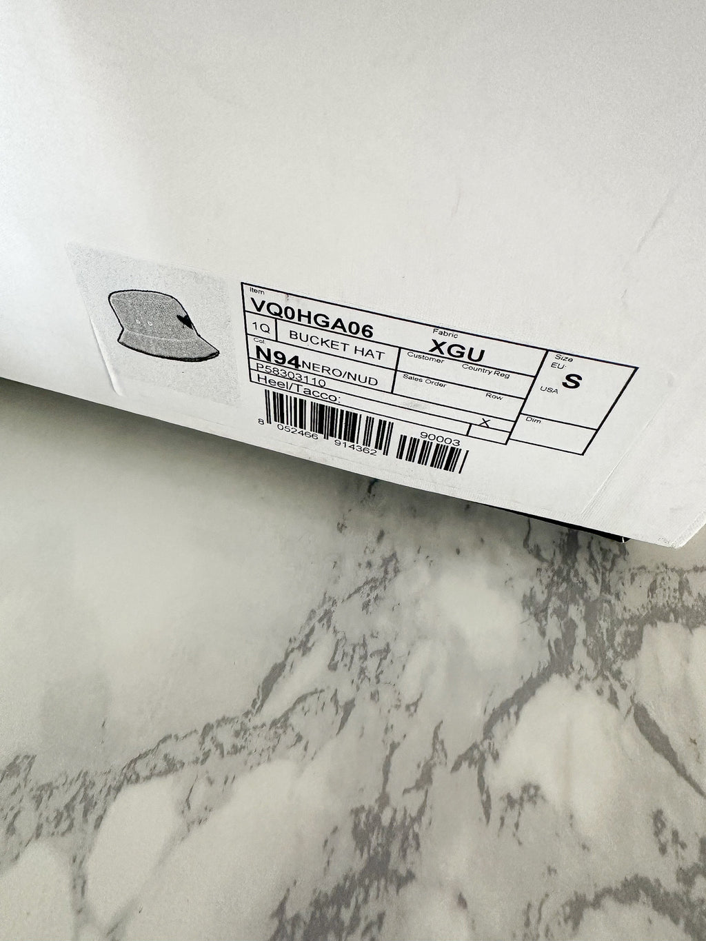 Valentino Black Love Heart Bucket Hat