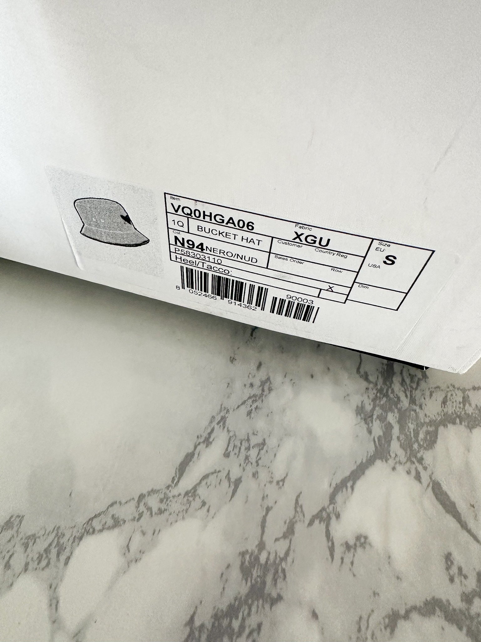 Valentino Black Love Heart Bucket Hat