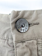 Stone Island Shadow Project Khaki Green Cotton Woold Blend Cropped Trousers