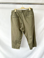 Stone Island Shadow Project Khaki Green Cotton Woold Blend Cropped Trousers