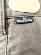 Stone Island Shadow Project Khaki Green Cotton Woold Blend Cropped Trousers
