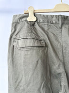 Stone Island Shadow Project Khaki Green Cotton Woold Blend Cropped Trousers