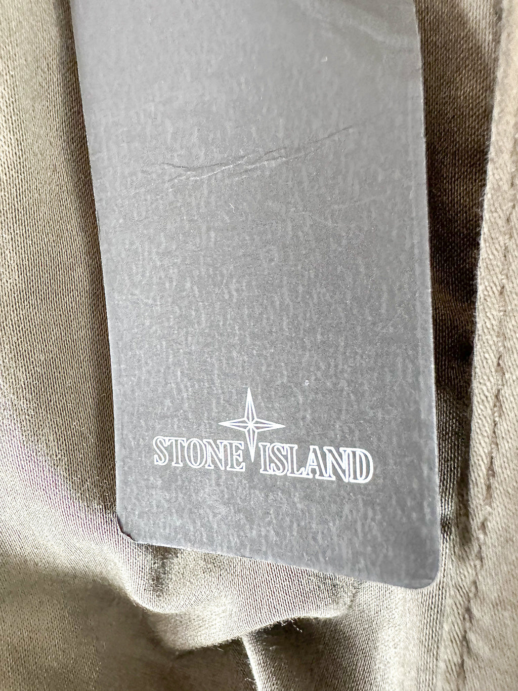 Stone Island Shadow Project Khaki Green Cotton Woold Blend Cropped Trousers