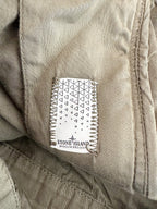 Stone Island Shadow Project Khaki Green Cotton Woold Blend Cropped Trousers