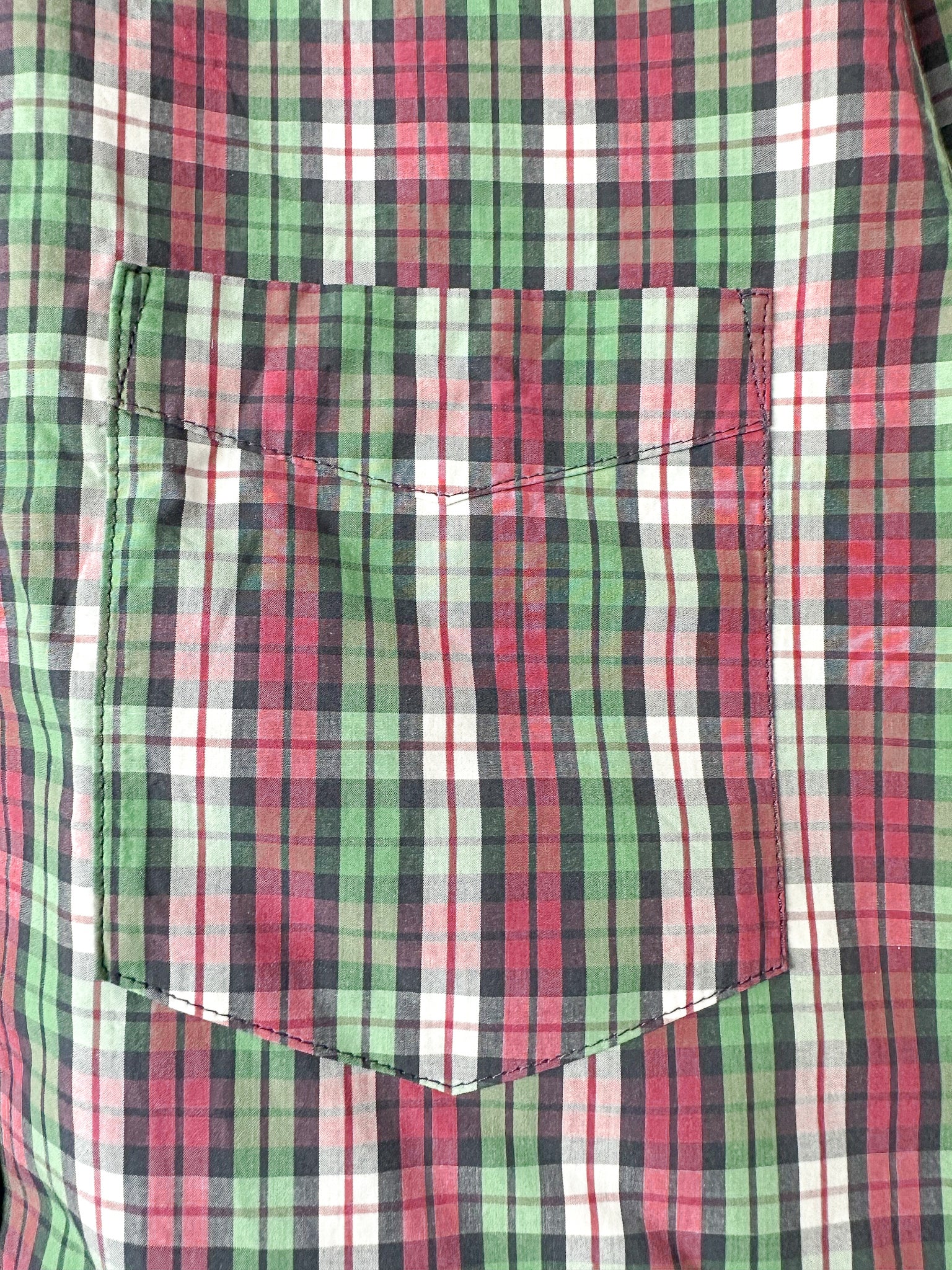 Isabel Marant Jason Embroidered Green Checked Cotton Poplin Shirt