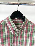 Isabel Marant Jason Embroidered Green Checked Cotton Poplin Shirt