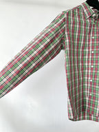 Isabel Marant Jason Embroidered Green Checked Cotton Poplin Shirt