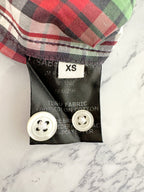 Isabel Marant Jason Embroidered Green Checked Cotton Poplin Shirt