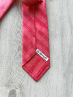 E Marinella Salmon Pink White Checked Tie