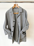 Kilgour Grey Tiny Dogtooth Grey Workwear Chore Jacket