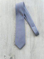 E Marinella Navy Blue White Dogtooth Print Silk Tie
