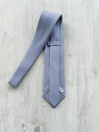 E Marinella Navy Blue White Dogtooth Print Silk Tie