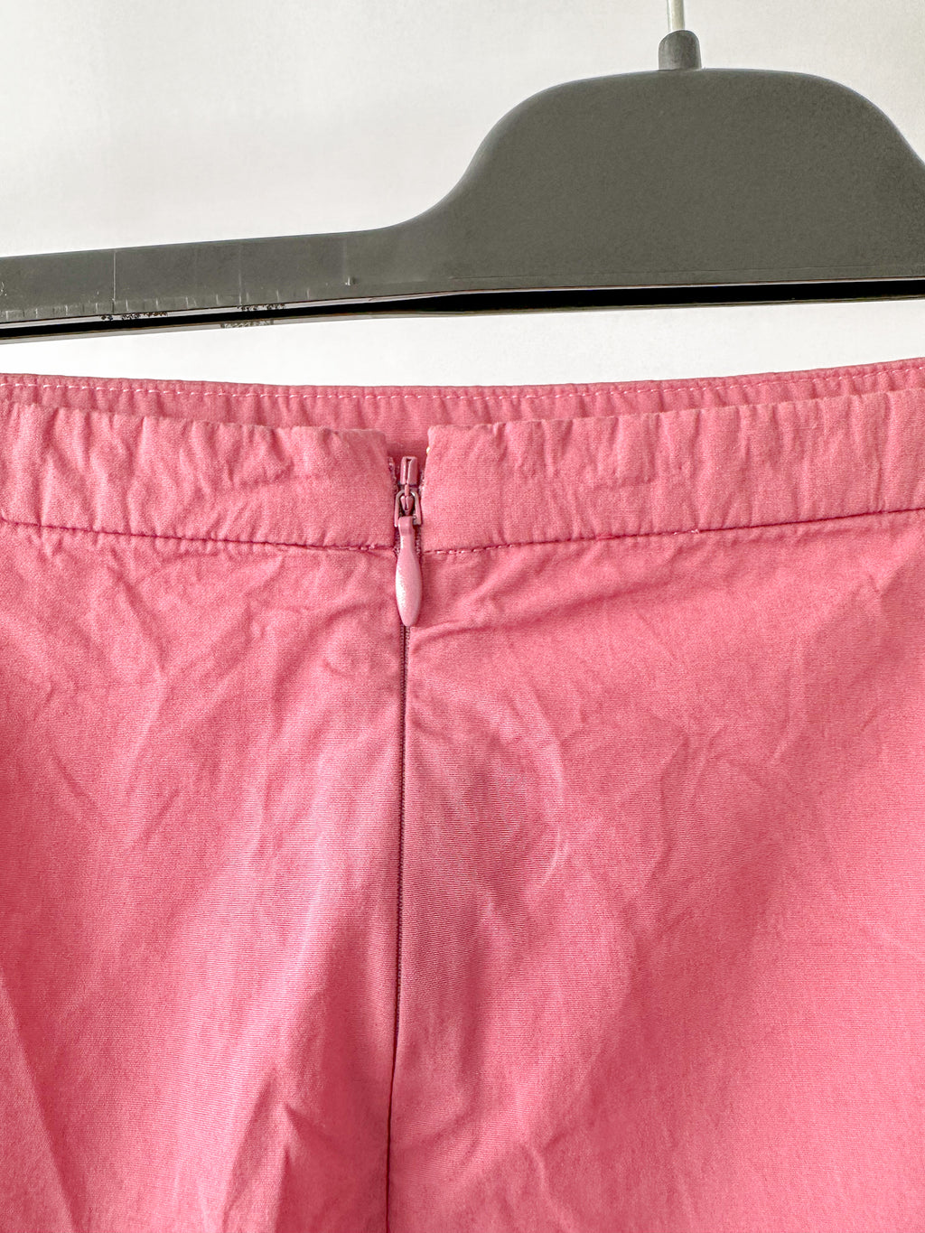 Emilia Wickstead Pink Rhianne A-Line Pleat Hem Skirt