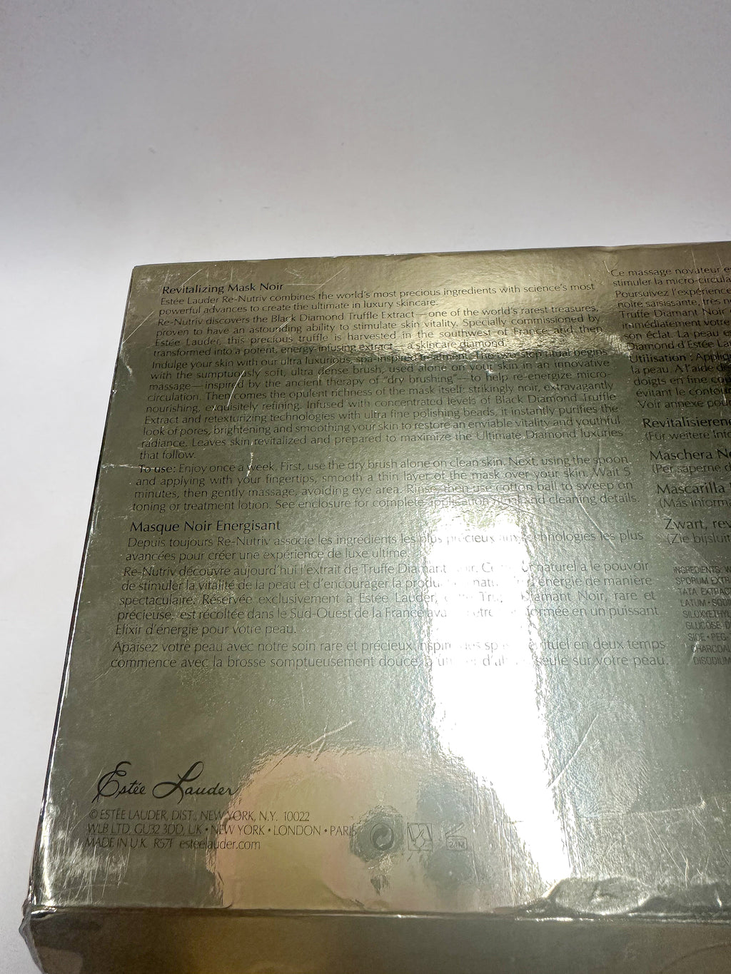 Estée Lauder Re Nutriv Ultimate Diamond Revitalizing Mask Noir Gift Set Box