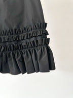 The Vampire's Wife Tribulation Black Taffeta Ruffle Trim Skirt - House Of Huntington