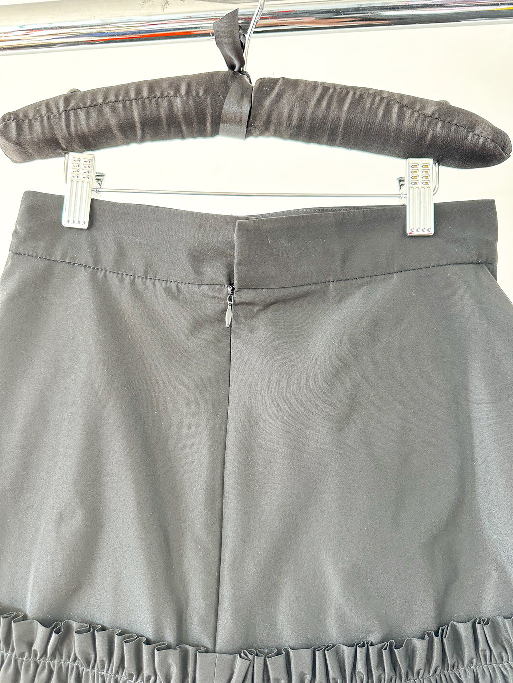 The Vampire's Wife Tribulation Black Taffeta Ruffle Trim Skirt - House Of Huntington