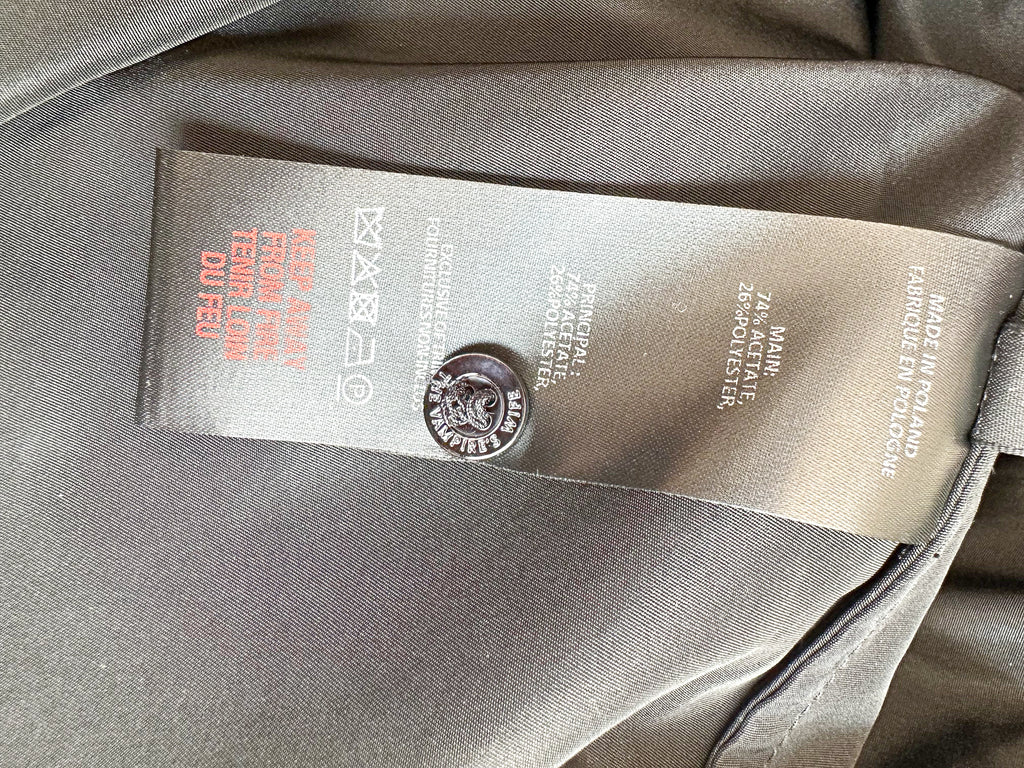 The Vampire's Wife Tribulation Black Taffeta Ruffle Trim Skirt - House Of Huntington