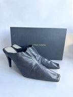 Bottega Veneta Fondant Crunch Lux Leather Rubber Sole Mule Heels