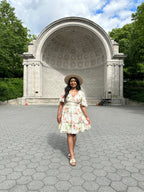 Needle and Thread Harlequin Floral Rose Print Ruffle Detail Mini Dress