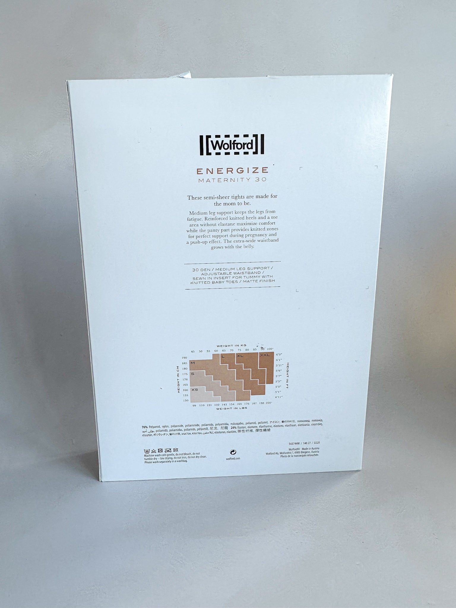 Wolford Maternity Denier 30 Energize Tights in Black