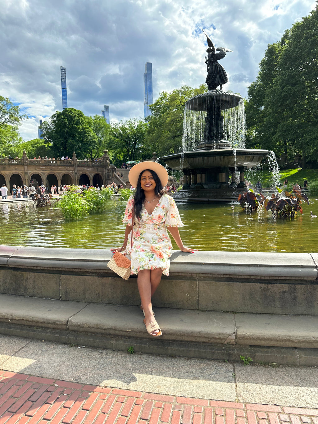 Needle and Thread Harlequin Floral Rose Print Ruffle Detail Mini Dress