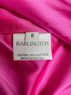 16Arlington Fuchsia Pink Himawari Feather Trim Satin Strapless Mini Dress