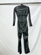 Wolford Black Mighty 80s Vegan Leather Jumpsuit