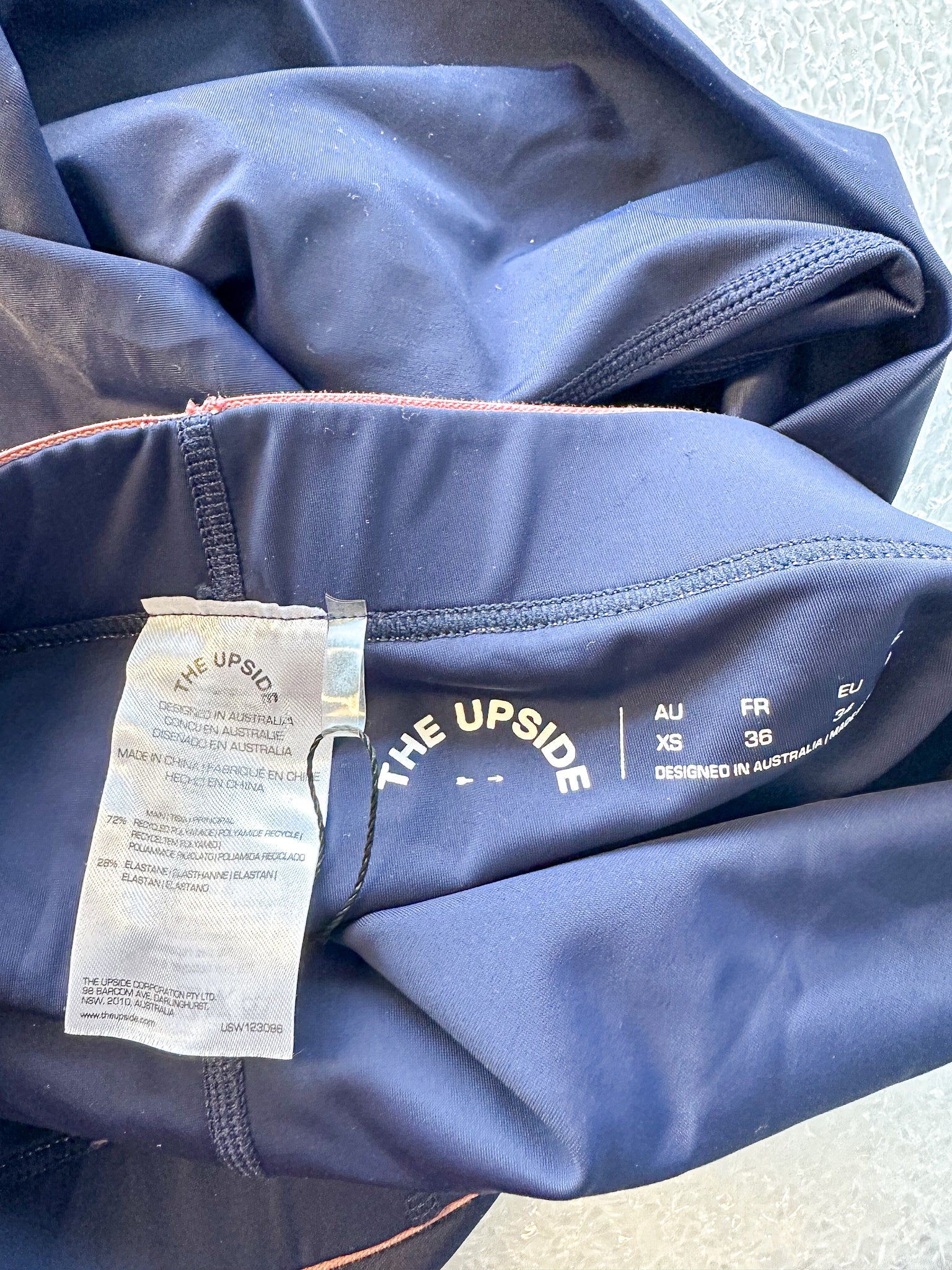 The Upside Leggings Navy Stripe Side Leggings