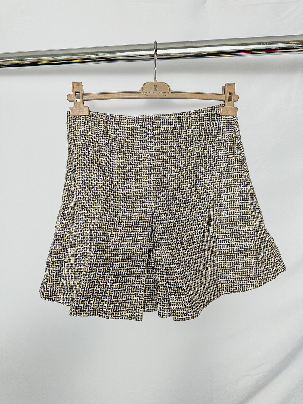 Brunello Cucinelli Houndstooth Check Print Skort