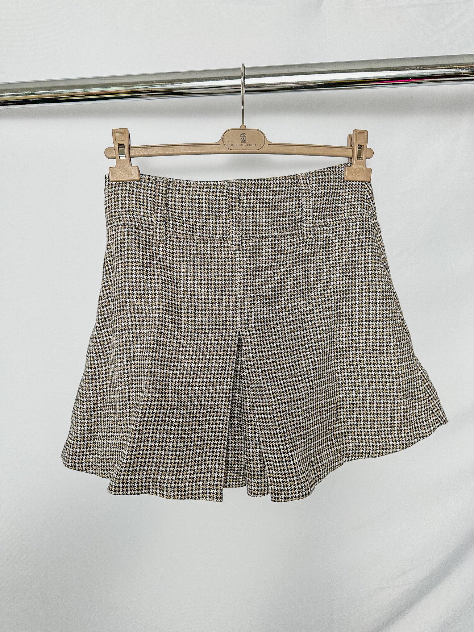 Brunello Cucinelli Houndstooth Check Print Skort